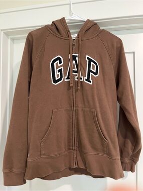 GAP Brown Full-Zip Hoodie with Logo